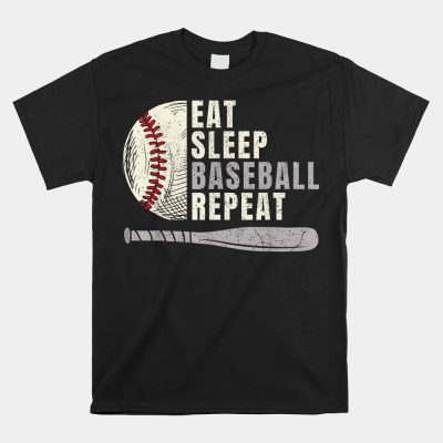 Eat Sleep Baseball Repeat Funny Baseball Unisex T-Shirt