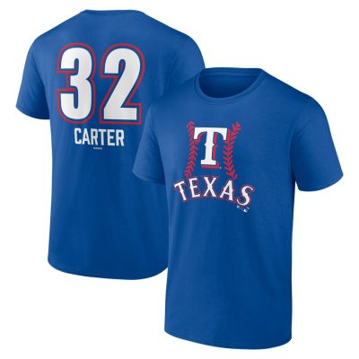 Evan Carter Texas Rangers Fastball Player Name & Number Unisex T-Shirt - Royal