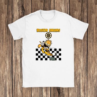 Garfield X Boston Bruins Team X NHL X Hockey Fan Unisex T-Shirt TAT2167