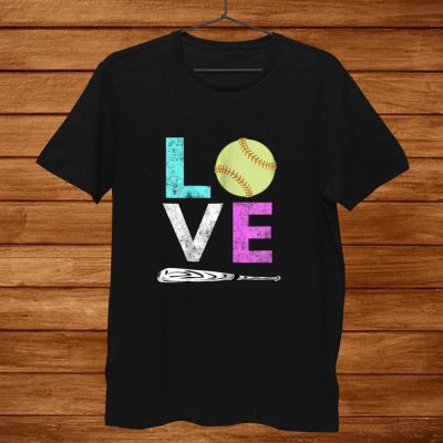 Girls Love Softball Best Fun Birthday Unisex T-Shirt