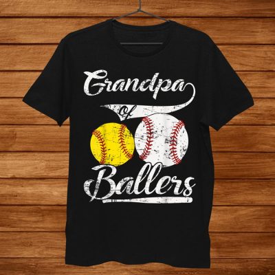 Grandpa Of Ballers Unisex T-Shirt Baseball Softball Gift From Kids Unisex T-Shirt