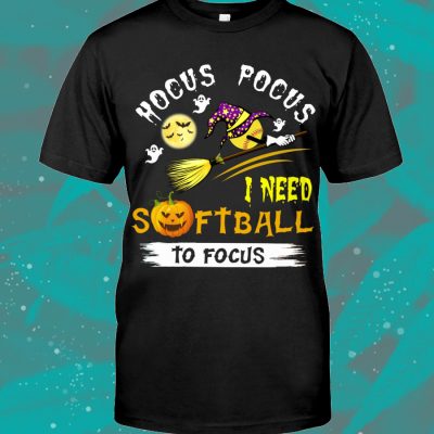 Hocus Pocus I Need Softball To Focus Unisex T-Shirt