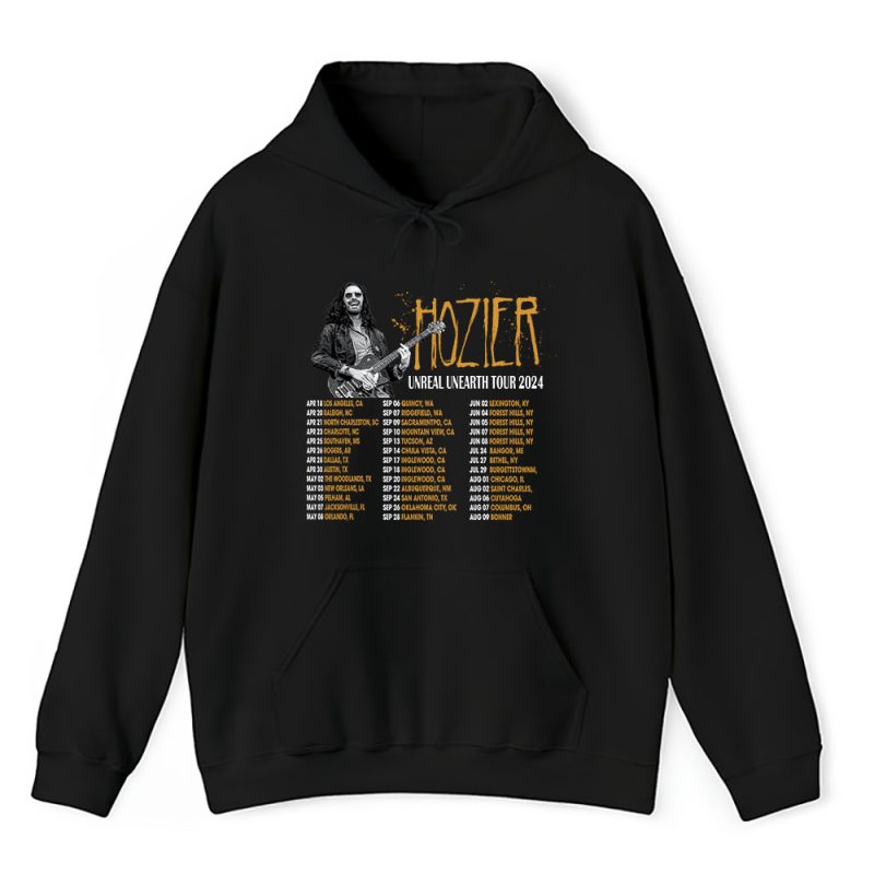 Hozier Unreal Unearth Tour 2024 Tour Unisex Hoodie TAH2599