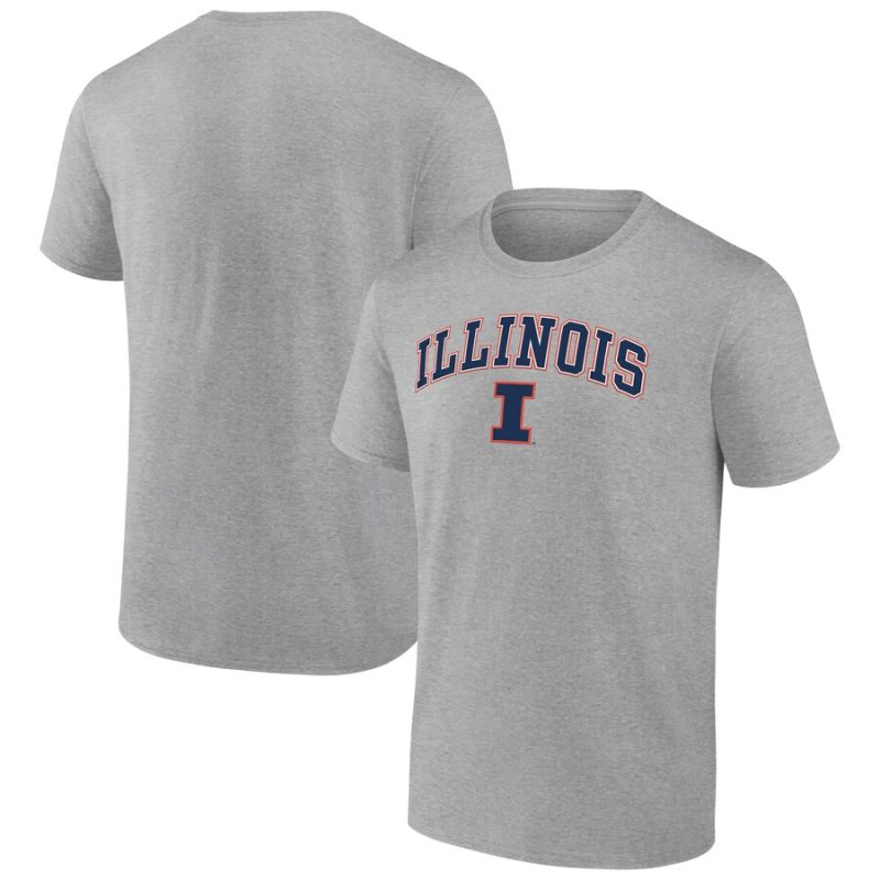 Illinois Fighting Illini Campus Unisex T-Shirt Steel