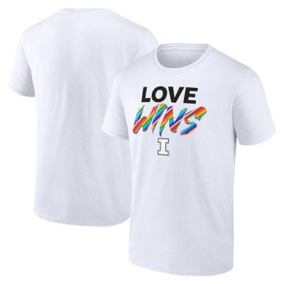 Illinois Fighting Illini Love Wins Unisex T-Shirt - White
