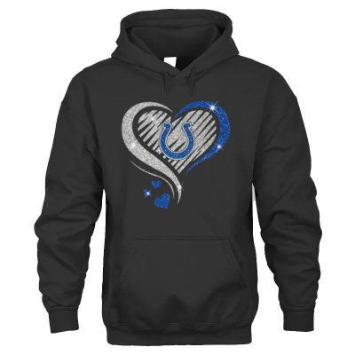 Indianapolis Colts Football Heart Diamond Unisex Hoodie