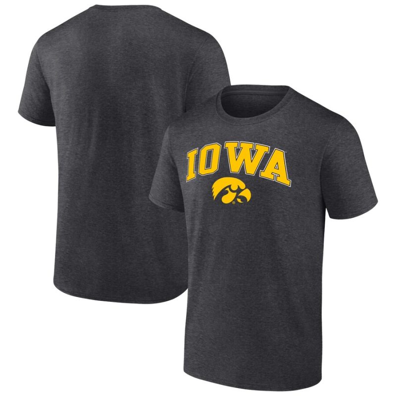 Iowa Hawkeyes Campus Unisex T-Shirt Heather Charcoal