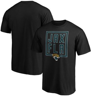 Jacksonville Jaguars Hometown Collection Initial Outline Unisex T-Shirt - Black