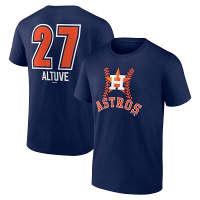 Jose Altuve Houston Astros Fastball Player Name & Number Unisex T-Shirt - Navy