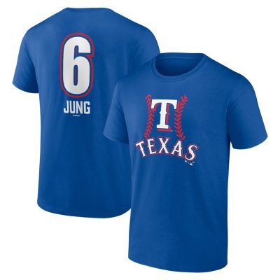 Josh Jung Texas Rangers Fastball Player Name & Number Unisex T-Shirt - Royal