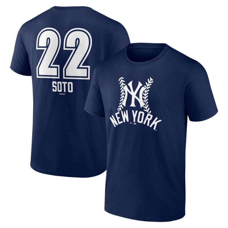 Juan Soto New York Yankees Fastball Player Name & Number Unisex T-Shirt - Navy