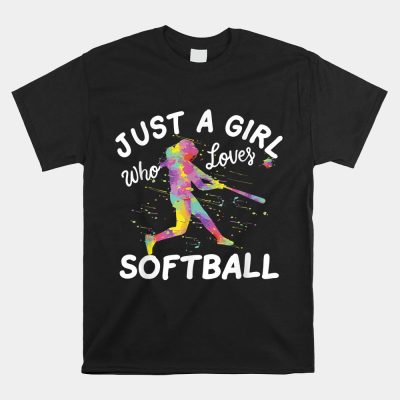 Just A Girl Who Loves Softball Unisex T-Shirt