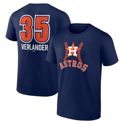 Justin Verlander Houston Astros Fastball Player Name & Number Unisex T-Shirt - Navy