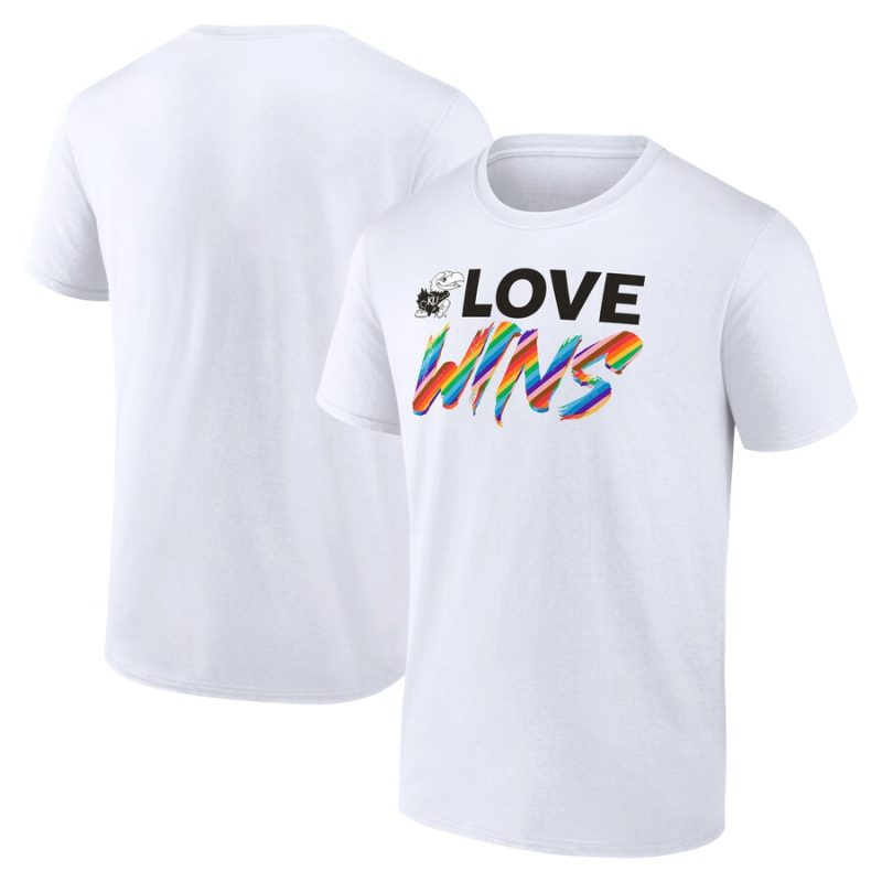 Kansas Jayhawks Love Wins Unisex T-Shirt - White