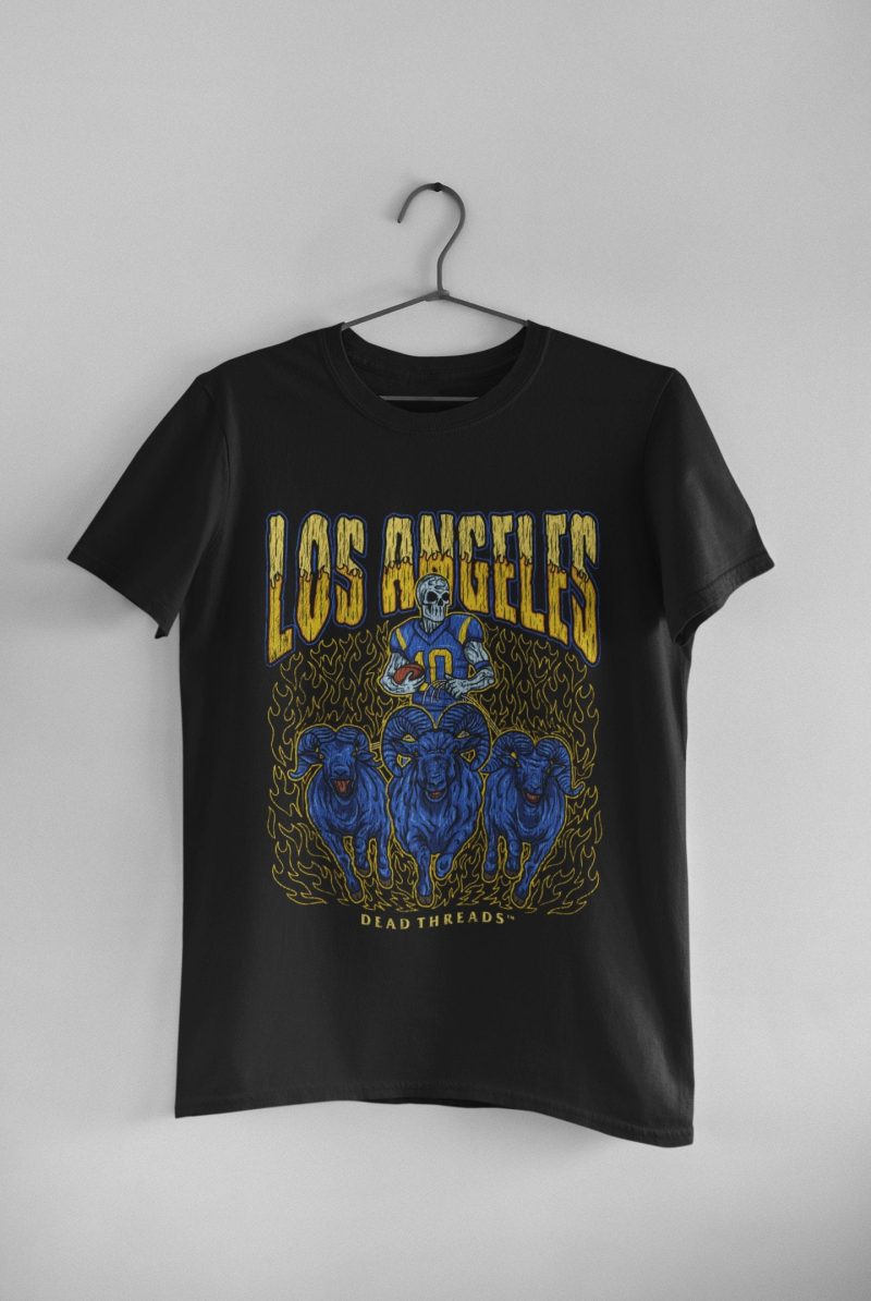 Los Angeles R Football Skeleton Unisex T-Shirt CTS1294