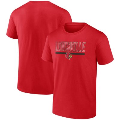 Louisville Cardinals Classic Inline Team Unisex T-Shirt - Redcolor-black href