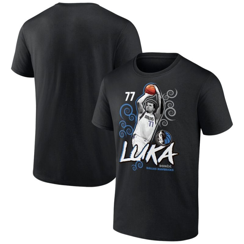 Luka Doncic Dallas Mavericks Competitor Unisex T-Shirt - Black