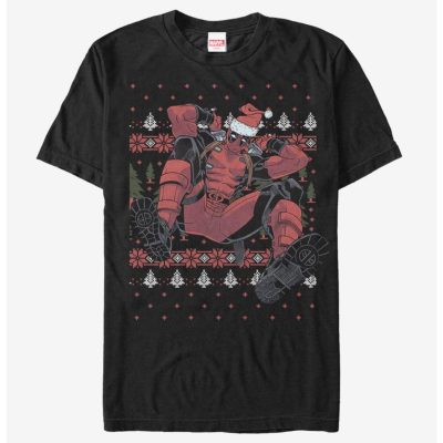 Marvel Deadpool Christmas Killer Christmas Pattern Unisex T-Shirt