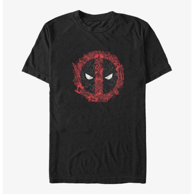 Marvel Deadpool Evil Eye Icons Big & Tall Unisex T-Shirt