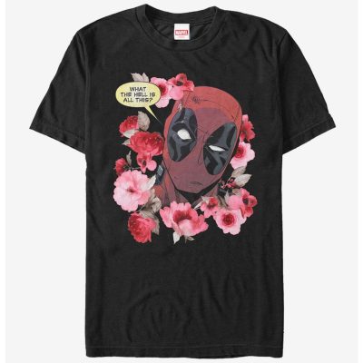 Marvel Deadpool Flowers Unisex T-Shirt