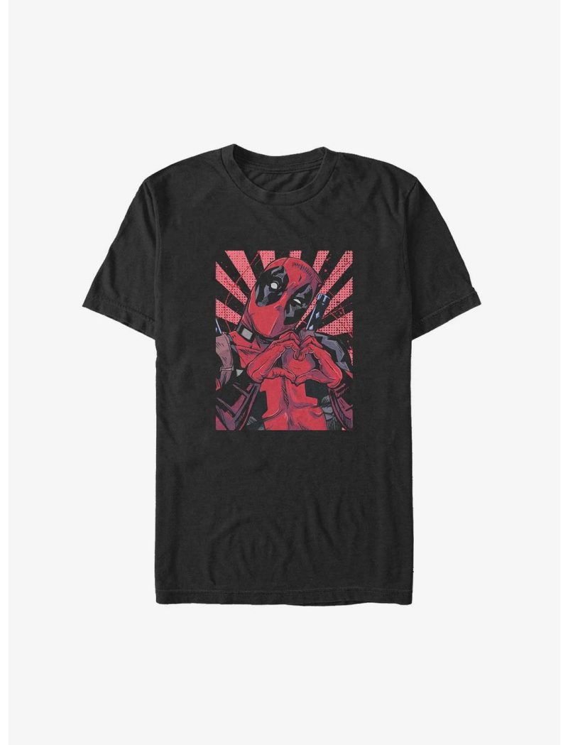 Marvel Deadpool Heart Hands Big & Tall Unisex T-Shirt