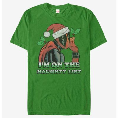 Marvel Deadpool On The Naughty List Unisex T-Shirt