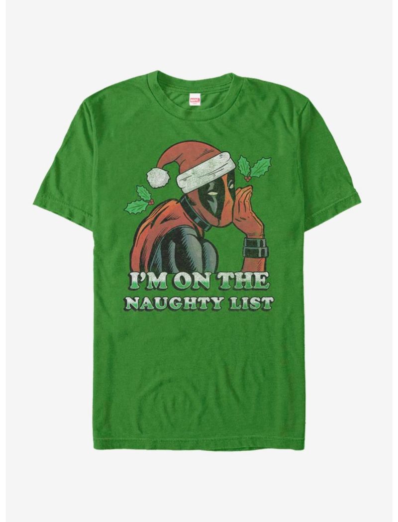 Marvel Deadpool On The Naughty List Unisex T-Shirt