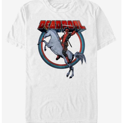 Marvel Deadpool On Unicorn Unisex T-Shirt