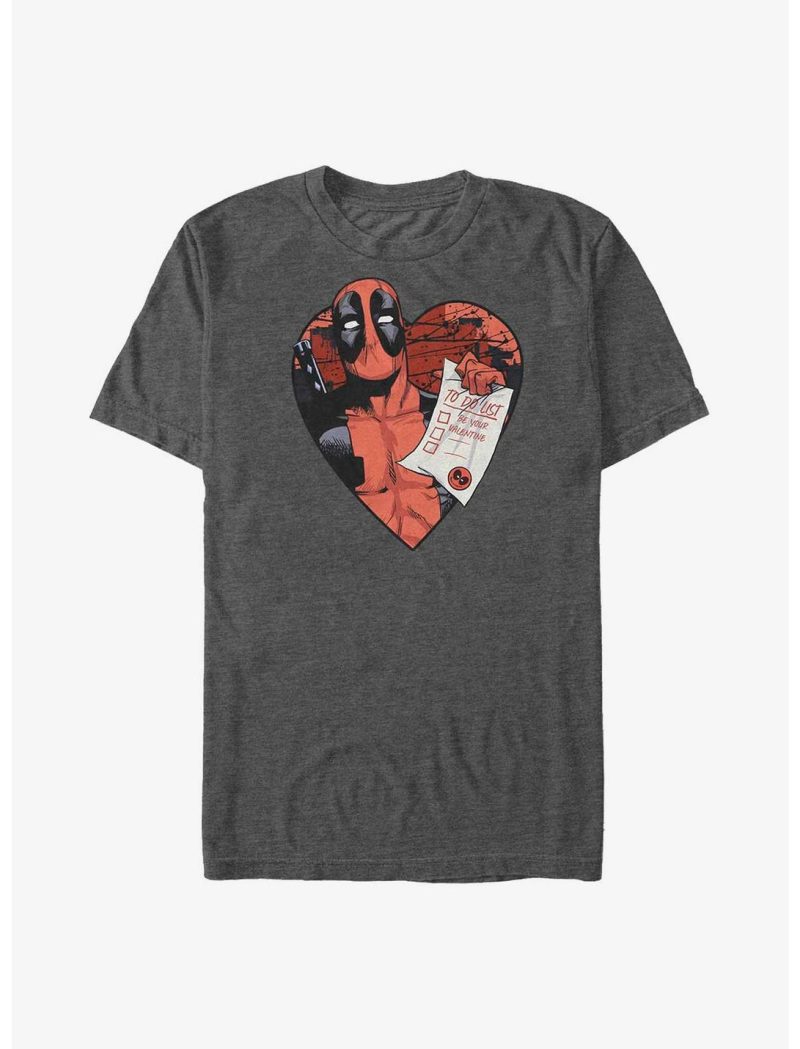 Marvel Deadpool To Do List Be Your Valentine Big & Tall Unisex T-Shirt