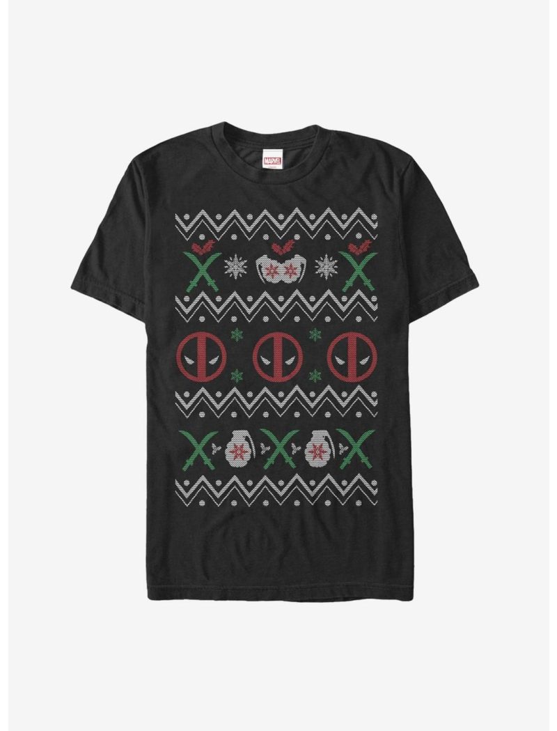 Marvel Deadpool Ugly Christmas Sweater Unisex T-Shirt