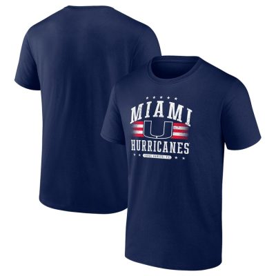 Miami Hurricanes Americana Team Unisex T-Shirt - Navy