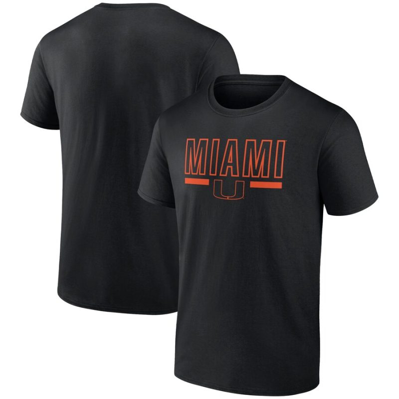 Miami Hurricanes Classic Inline Team Unisex T-Shirt - Black