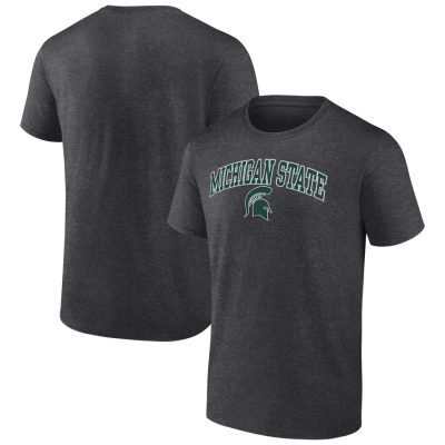 Michigan State Spartans Campus Unisex T-Shirt Heather Charcoal