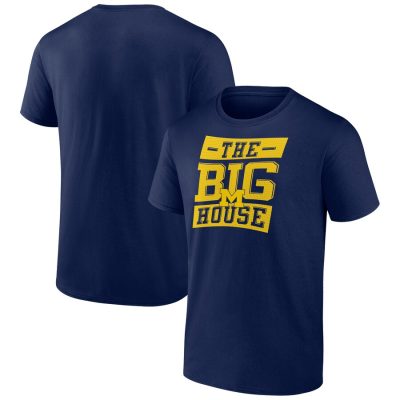 Michigan Wolverines Campus Goal Unisex T-Shirt Navy