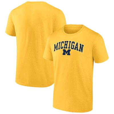 Michigan Wolverines Campus Unisex T-Shirt Gold