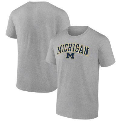 Michigan Wolverines Campus Unisex T-Shirt Steel