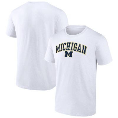 Michigan Wolverines Campus Unisex T-Shirt White