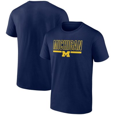 Michigan Wolverines Classic Inline Team Unisex T-Shirt - Navy