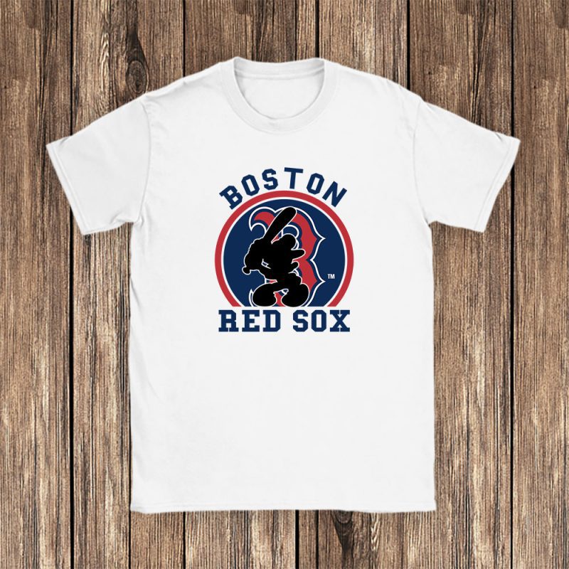 Mickey Mouse X Boston Red Sox Team X MLB X Baseball Fans Unisex T-Shirt TAT2237