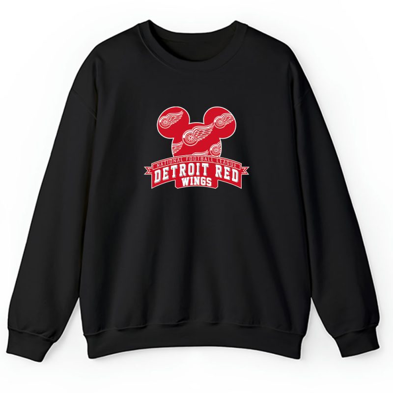 Mickey Mouse X Detroit Red Wings Team X NHL X Hockey Fan Unisex Sweatshirt TAS2270