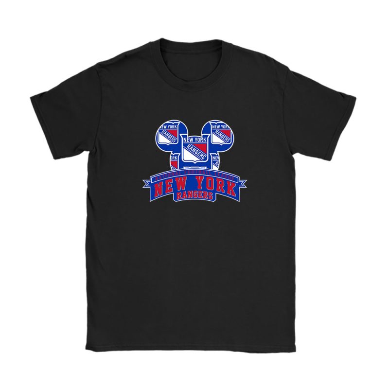 Mickey Mouse X New York Rangers Team X NHL X Hockey Fan Unisex T-Shirt TAT2272