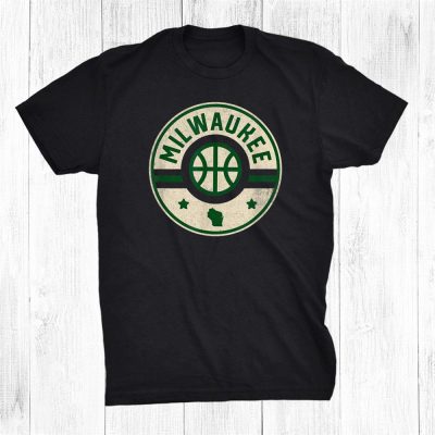 Milwaukee Basketball Stars And Stripes Wisconsin Map Outline Unisex T-Shirt