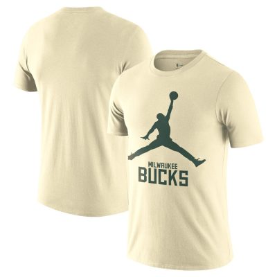 Milwaukee Bucks Nike Essential Jumpman Unisex T-Shirt - Cream