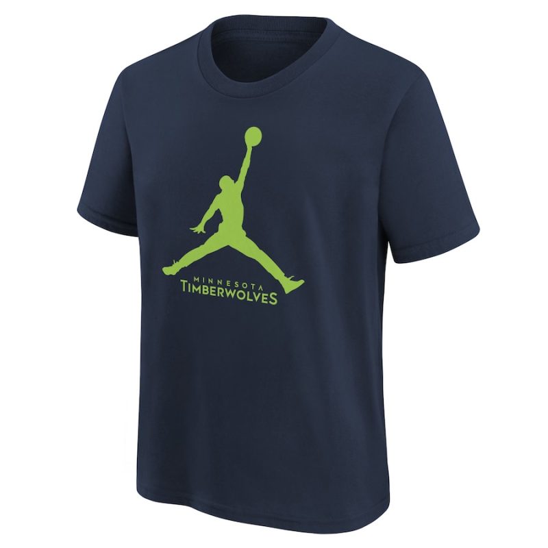 Minnesota Timberwolves Jordan Brand Youth Essential Jumpman Logo Unisex T-Shirt - Navy