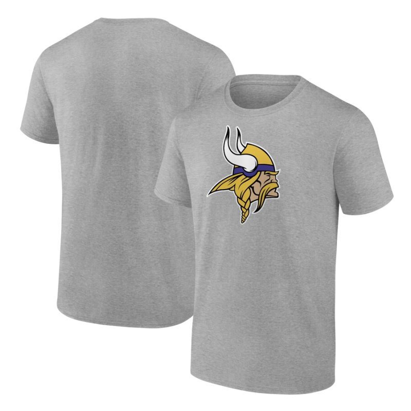 Minnesota Vikings Team Logo Unisex T-Shirt - Heather Gray