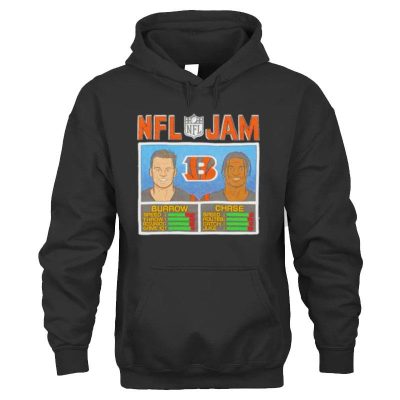 NFL Jam Cincinnati Bengals Burrow And Chase Unisex Hoodie