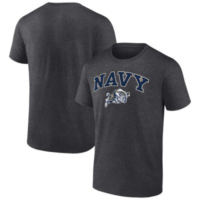 Navy Midshipmen Campus Unisex T-Shirt Heather Charcoal