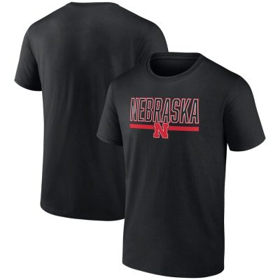 Nebraska Huskers Classic Inline Team Unisex T-Shirt - Black