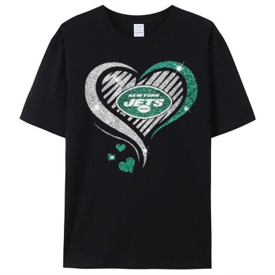 New York Jets Football Heart Diamond Unisex T-Shirt