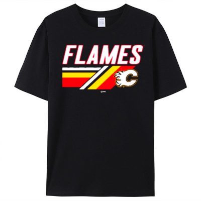 Nhl Calgary Flames Logo Black Team Jersey Inspired Unisex T-Shirt